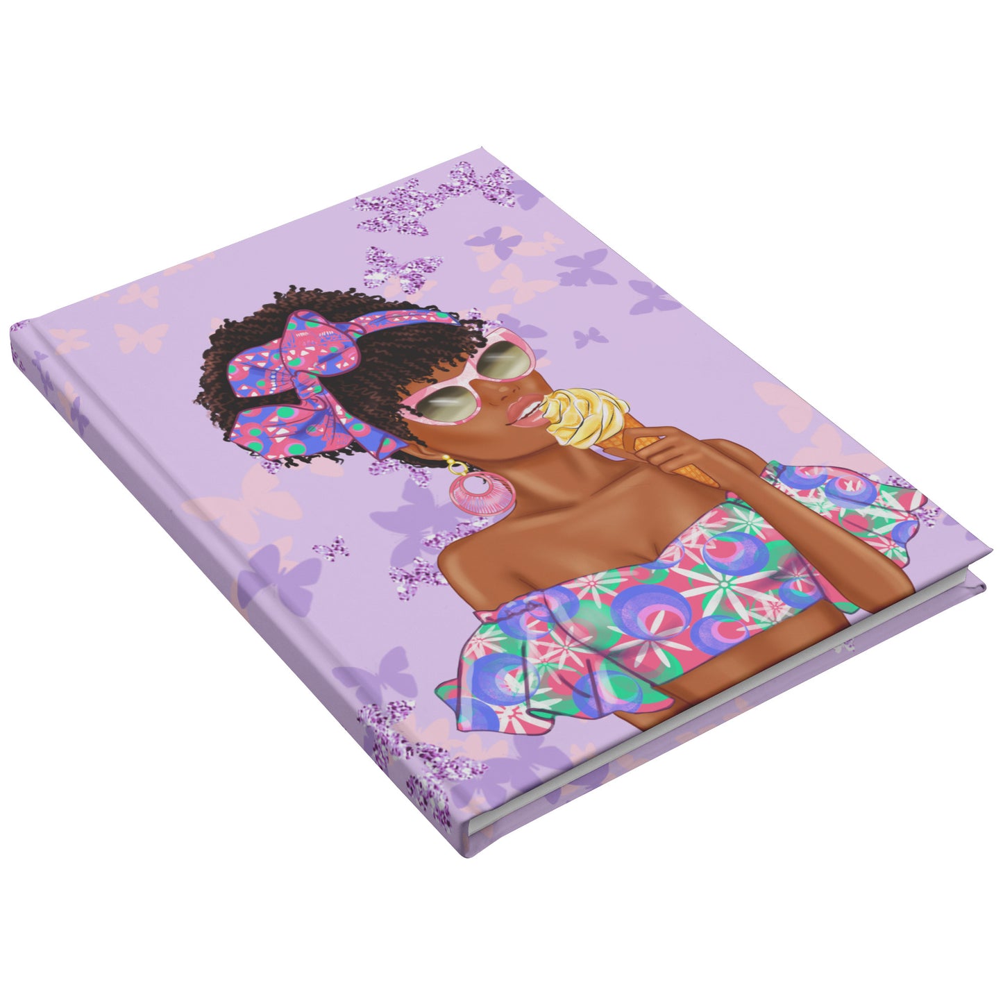 Ice Cream and Butterflies Hardcover Journal