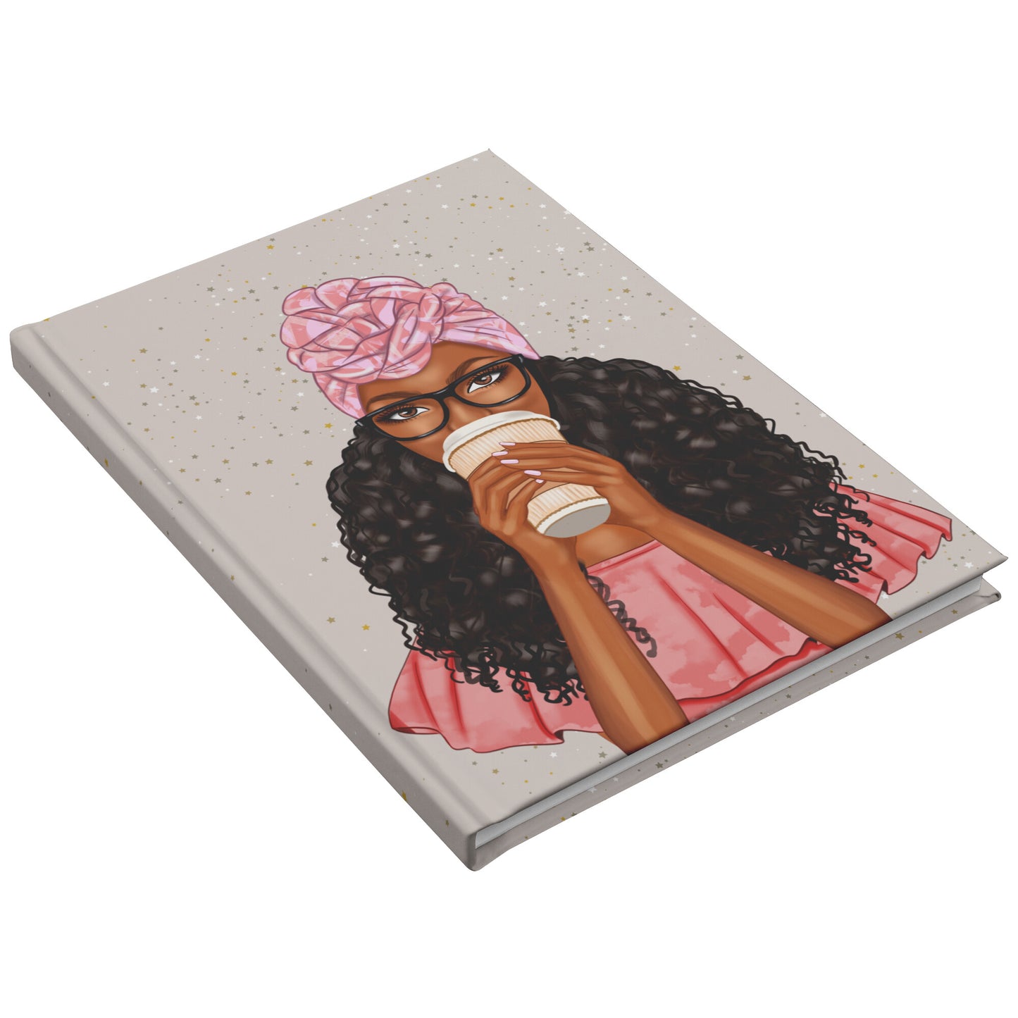 Coffee & Curls Hardcover Journal