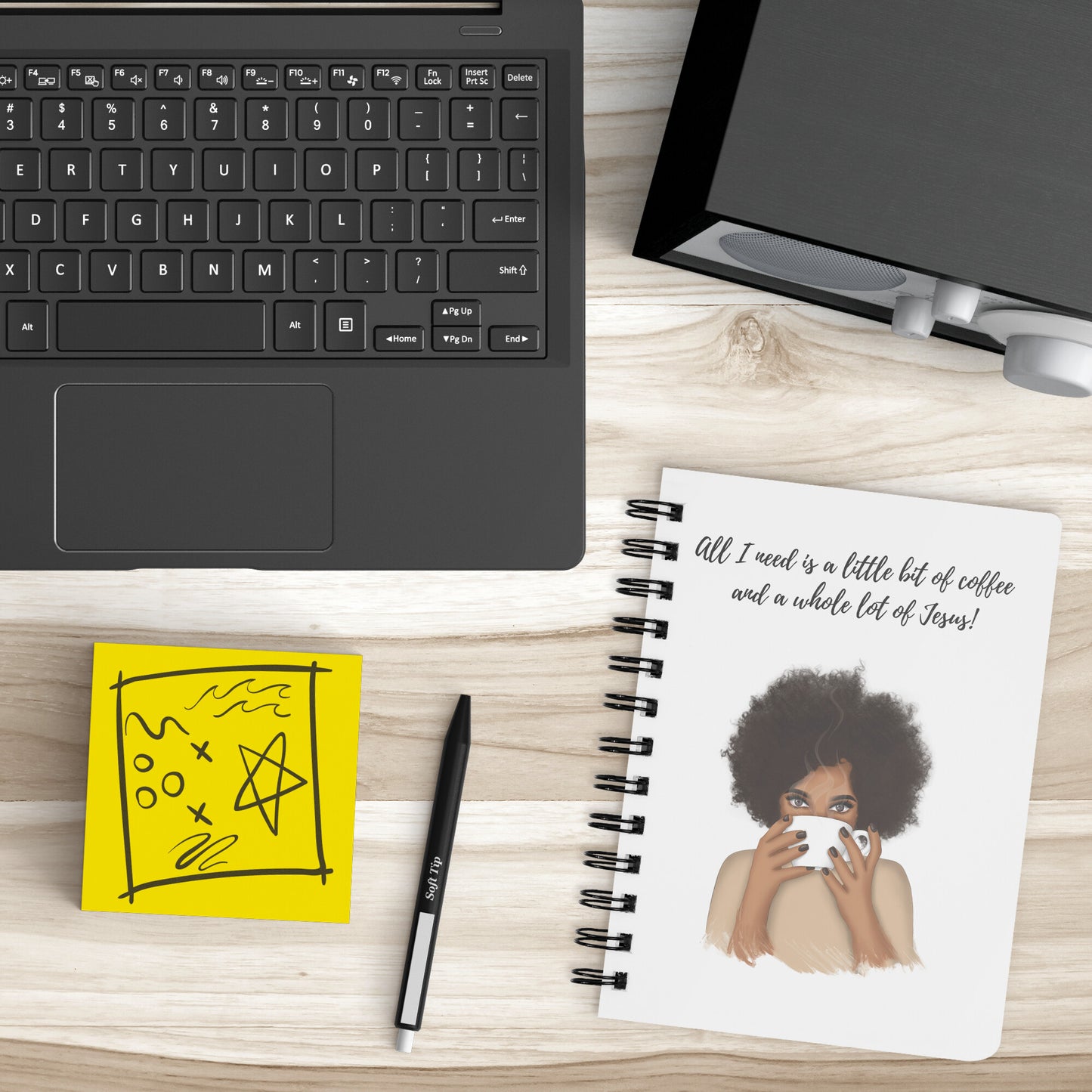 Coffee and Jesus Spiral Notebook