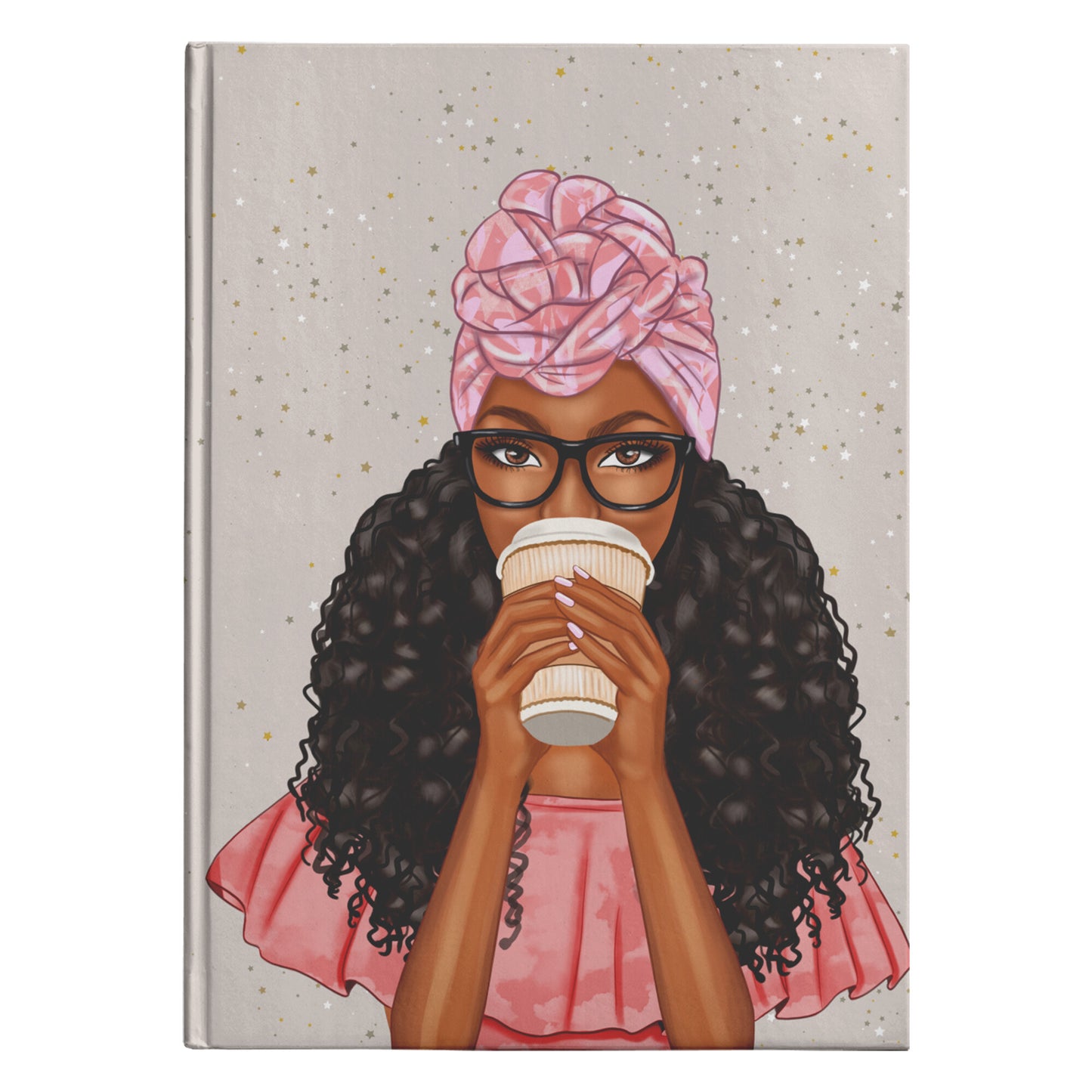 Coffee & Curls Hardcover Journal